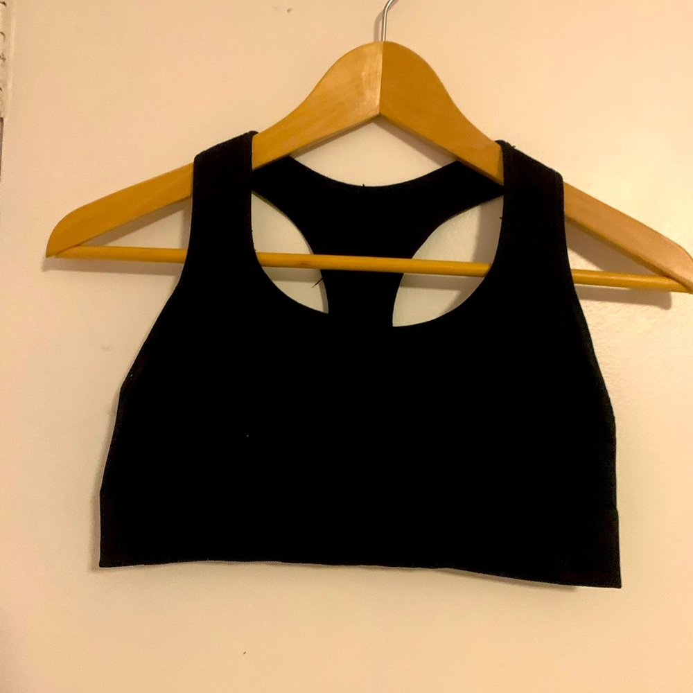 Black sports bra. Medium support. Size small.1